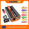 YULONGNE Inverter di Potenza a Onda Sinusoidale Pura 2500W Nominale 5000W di Picco, DC12V/24V Selezionabile, Convertitore di Tensione AC 230V con Display Digitale Remoto, Set Completo di Cablaggio e