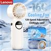 Lenovo Ventilatore Portatile Lenovo con Raffreddamento Turbo, Mini Ventilatore USB Ricaricabile con Funzione Ghiaccio per Viaggi, Ufficio e Scrivania