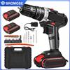 bromose Utensili Elettrici a 2 Velocità per Lavorazione del Legno, Cacciavite Elettrico Ricaricabile, Kit Combinato Trapano Senza Fili Brushless 48V, Mini Cacciavite Elettrico con Caricabatterie e Cassetta