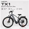 HedaTX Nuova Bici Elettrica da Montagna HEDA TX1 29 Pollici con Motore Posteriore, Batteria al Litio Rimovibile 48V16Ah, 7 Velocità, Ammortizzatori, Display LCD, E-Bike per Adulti e Pendolari Fuoristrada