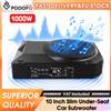 podofo Subwoofer Attivo Ultra Sottile Podofo da 10 Pollici 800W per Auto, 12V con Processore Audio Integrato, Altoparlante Bassi Potenziato, Kit Cavi di Cablaggio Completo, Subwoofer Compatto a Basso Profilo