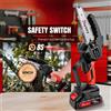 NONE Motosega Elettrica da 6 Pollici 21V 700W, Mini Motosega Elettrica Leggera con Batteria Ricaricabile da 1500mAh, Potente Taglialegna per Tagliare Legno e Alberi, Ideale per la Potatura