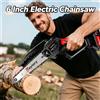NONE Motosega Elettrica da 6 Pollici per Tagliare Legno e Alberi, Mini Motosega Elettrica Leggera da 21V 700W con Batteria Ricaricabile da 1500mAh, Potente Taglialegna per Taglio di Rami e Legno