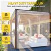 GKXLH Telo in PVC Trasparente 420gsm Resistente con Occhielli Antiruggine, Copertura Impermeabile e Antistrappo per Pareti Laterali di Gazebo e Tende da Patio, Riparo Antivento per Esterni, Include Corde di