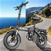 NONE Bicicletta Elettrica per Adulti Toofly GS3, Motore 250W, Batteria 48V 15AH, Velocità Massima 32km/h, Bici Elettrica Fuoristrada con Pneumatici Fat da 14 Pollici