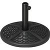 NONE Base per Ombrellone da Giardino Rotondo Effetto Rattan Ø45cm Peso 9,5kg, Nero