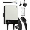 dé Wallbox 7kW Tipo 2 32A Monofase con Controllo Remoto Tramite App Tuya, Caricatore per Auto Elettriche, Stazione di Ricarica Domestica EVSE con Opzioni Cavo da 5m, 7.7m, 10m, 12.5m, 15m, Colore
