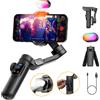 aochuan Stabilizzatore Gimbal a 3 Assi AOCHUAN per Smartphone con Luce di Riempimento Magnetica RGB, Gimbal per Telefono per iPhone/Android, Stabilizzatore Pieghevole per iPhone con Tracciamento del Viso