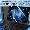 NONE Tablet Android 13 portatile da 10,36 pollici, molto venduto, con chip ultra-veloce a 14 core, 12GB e 512GB di memoria per archiviare file di grandi dimensioni, batteria ad alta capacità da 20000mAh