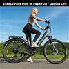 Ttgo Bicicletta Elettrica TTGO Z3 27.5" x 2.4 per Adulti, Motore Posteriore 48V 15AH 250W 70Nm di Coppia, 7 Velocità, Freni a Olio, Sospensione Zoom, Reggisella Ammortizzato, E-bike da Città per Uomini e