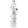 Eugad Libreria Girevole a 360° EUGAD a 5 Ripiani, Scaffale Angolare Salvaspazio per Soggiorno e Camera da Letto