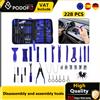 NONE Podofo Kit di 228 Pezzi per Rimozione Rivestimenti Auto, Set di Strumenti per Smontaggio Pannelli, Porte, Cruscotto, Audio, Stereo, Radio, Leve in Plastica Anti-Graffio per Rimozione Clip e Fissaggi