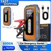BRPOM Avviatore d'Emergenza per Auto 26800mAh 6000A di Picco 12V, Caricabatterie e Avviatore con Display e Luce di Emergenza, Power Bank Portatile