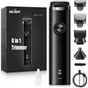 sejoy Rasoio Intimo da Uomo, Trimmer 3-in-1 per Naso e Barba, Utilizzo a Secco e Bagnato, per Petto, Gambe, Ascelle, Inguine e Naso
