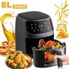 NONE Friggitrice ad Aria Intelligente da 2400W con Display LCD, Grande Capacità 8L, Senza Olio, per Patatine Fritte e Pollo Arrosto