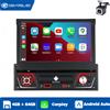gearelec Autoradio 1 Din Android 13 con Schermo Retrattile da 7 Pollici, Carplay, Android Auto, Lettore Multimediale Universale per Auto con GPS, WIFI, FM, BT
