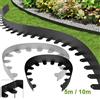 NONE Bordura per aiuole da 5/10 m, bordo per prato in acciaio zincato, bordo flessibile per aiuole, bordo metallico per falciatura, resistente alle intemperie per giardino, prato e sentieri, altezza 10 cm,