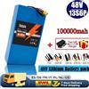 Ddadache Batteria Originale 48V 100Ah per Scooter Elettrico, Pacco Batteria al Litio 13s6p, Nuova Batteria per Scooter Elettrico Citycoco con BMS+Caricatore