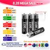 kuugro Batterie Ricaricabili USB AAA Li-ion Kuugro 1.5V 1100mWh con Cavo USB 4-in-1 per Giocattoli, Fotocamere e Torce