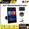 podofo Autoradio Android Podofo 10.4'' 1 Din con Schermo Rotante Manuale, CarPlay Wireless, Android Auto, Lettore Multimediale per Auto, Navigazione GPS, WiFi, BT, FM, RDS, Sistema Smart per Auto