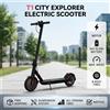 NONE Monopattino Elettrico Pieghevole T1 per Adulti, Motore Brushless da 350W, Batteria al Litio 36V 10.4Ah, Pneumatici Tubeless Antiforatura da 8 Pollici, Controllo Bluetooth Tramite App Intelligente,