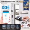 Realhelp Cilindro Serratura Elettronica Intelligente Fai-da-te con App TTlock, Sblocco Tramite Impronta Digitale, Tastiera Digitale, Scheda e Chiave - Serratura di Sicurezza Domestica Senza Chiave con Profilo