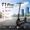 NONE Monopattino elettrico portatile pieghevole T1 Pro per adulti, motore potente, batteria a lunga durata da 36V 10.4Ah, autonomia di 30 km, pneumatici tubeless resistenti all'usura da 10'', monopattino