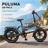 PULUMA EB-FM2.0 Bici Elettrica Pieghevole Portatile, Telaio in Lega di Alluminio, Batteria Rimovibile 48V 15AH, Motore Posteriore 250W, Display LCD, E-bike per Adulti per Tutti i Terreni