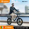HillMiles MilePort Bicicletta Elettrica Pieghevole 20"x3.0" Fat Tire, Motore 250W, Batteria 36V 13Ah, Autonomia fino a 120 km, 25 km/h, 7 Velocità, Freni a Disco, E-bike per Città e Fuoristrada