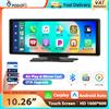 Podofo 10.26'' Schermo Touch Screen Smart Player con CarPlay, Android Auto, Airplay, Mirror Cast, Bluetooth, FM, Monitor per Auto, Superlink, Controllo Vocale, Lettore Auto