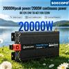 soecopo Inverter 20000W da DC 12V/24V a AC 110V/220V con Display LCD e Doppie Ventole - per Camper, Camion, Campeggio, Alimentazione di Backup Domestica