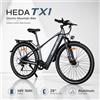HedaTX Bicicletta Elettrica da Montagna TX1 per Adulti, Ruote da 29 Pollici, Motore Posteriore, Batteria Rimovibile 48V16Ah, 7 Velocità, Sospensione Anteriore, Display LCD, E-Bike da Pendolarismo