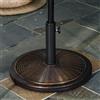 NONE Base per Ombrellone in Cemento e Plastica da 14kg Effetto Rattan Ø 48x34cm, Bronzo