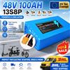 Nuova Batteria al Litio ad Alta Capacità 48V 13S8P-100000mAh con Scarica ad Alta Potenza 500W-2000W, Utilizzata per Scooter Elettrici Citycoco, con BMS Integrato da 50A