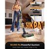 Proscenic Aspirapolvere Senza Fili Proscenic P15 da 580W con Aspirazione 50Kpa, Luce Verde, 70 Minuti di Autonomia, Spazzola Anti-groviglio, Filtro a 6 Strati