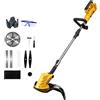 NovaStrike Tagliabordi Elettrico a Batteria Brushless per Erba, Decespugliatore Potente per Batteria Dewalt 20V, Strumento da Giardino per Potatura (Batteria Non Inclusa)