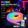 saimili Striscia LED Neon RGBIC USB WS2812 Sincronizzata con la Musica, Impermeabile e Flessibile, per Sala Giochi, Feste di Natale, Decorazioni Fai-da-Te
