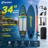 EGGORY SUP Outdoor Water Station Board Eggory Blue, Tavola da Paddle Gonfiabile con Motivo Orizzontale, 335 * 86 * 12, Leggera e Facile da Trasportare, Adatta per Viaggi in Famiglia, Yoga Acquatico, Pesca,