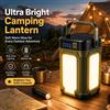 Heinast Lampada da Campeggio LED Ricaricabile Solare, Lampada Pieghevole a 4 Foglie per Tenda, Lampada Atmosfera Luce Calda, Torcia Lanterna per Illuminazione di Emergenza Esterna