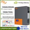 PowMr Powerwall 100Ah 200Ah 48V Batteria LiFePo4 5kWH 10kWH ≥6000 Cicli Ricaricabile Solare 51.2V con RS485 CAN BMS 16S per Sistema di Alimentazione Solare Off-Grid per Casa e Barca