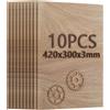 LetCartMaker 10 Pezzi di Compensato in Noce Nero Spessore 3mm A3 420x300mm per Modellismo, Taglio Laser, Incisione, Versatile per Progetti Fai-da-Te e Artistici