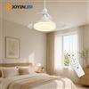 JOYINLED Ventilatore da Soffitto LED Dimmerabile, Lampada con Ventilatore E27, 3 Colori (3000-6500K), Telecomando, Ventilatore Invisibile Silenzioso per Camera da Letto