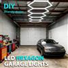 VASTFIRE Lampada LED esagonale a nido d'ape fai-da-te facile da installare, super luminosa 6500K bianco freddo, 220V-240V, installazione rapida Plug & Play senza attrezzi per garage, officine 4S, autolavaggi,