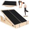 HGTUGO Tavola Inclinata Pieghevole in Legno, Regolabile per Stretching di Polpacci e Caviglie, Attrezzatura per Allenamento Pliometrico e Fitness
