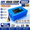 Batteria al Litio Originale 48V 100Ah 13S8P, Batteria per Scooter Elettrico Citycoco 48V 100000mAh 2000W, con BMS Integrato da 50A