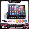 podofo Autoradio Podofo 7 Pollici 1 Din con Schermo Touch HD, Mirror Link Cablato, Controllo al Volante, EQ, USB, BT, Radio FM, Lettore MP5, Supporto Telecamera Posteriore, Slot per Scheda SD, Lettore