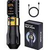YILONG Penna per Tatuaggi Wireless con Corsa Regolabile 2.4/2.7/3.0/3.3/3.6/3.9/4.2MM, Macchinetta per Tatuaggi con Schermo a Colori e Batteria da 1700MAH