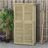 NONE Casetta in Legno da Giardino con Tetto Impermeabile, Armadio Esterno Porta Attrezzi da Giardino con 4 Scomparti, 87x46,5x cm, Grigio