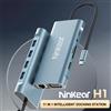 Ninkear Docking Station 11 in 1 Ninkear, Risoluzione HD 4K 30Hz, USB2.0*3, USB3.0*1, Risoluzione VGA 1080P/60Hz, Scocca in Lega di Alluminio