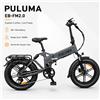 PULUMA FM2.0 Bici Elettrica Pieghevole da Montagna, Batteria al Litio Rimovibile 48V15AH, Pneumatici Fat 20x4 per Tutti i Terreni, 7 Velocità, Freno Idraulico, Autonomia 100KM, E-bike per Adulti